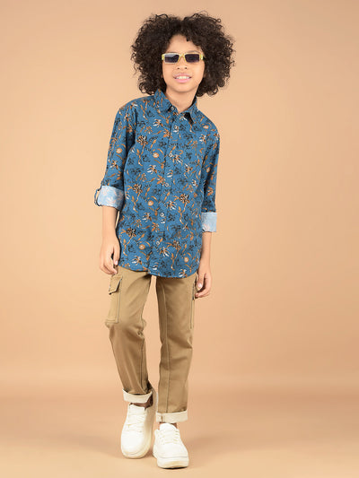 Khaki Cargo Jeans-Boys Jeans-Crimsoune Club