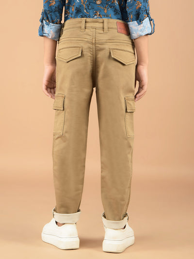 Khaki Cargo Jeans-Boys Jeans-Crimsoune Club