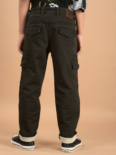 Olive Cargo Jeans-Boys Jeans-Crimsoune Club