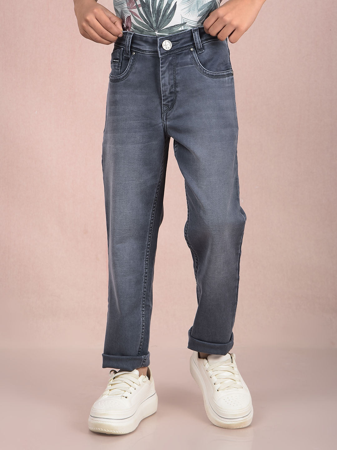 Grey Jeans-Boys Jeans-Crimsoune Club
