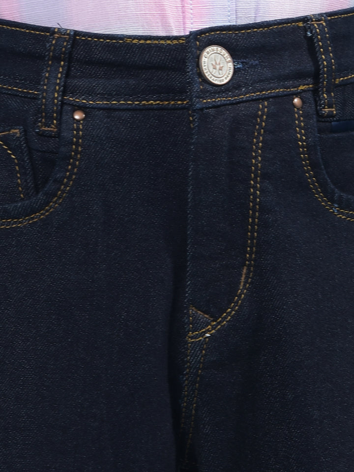 Blue Straight Jeans-Boys Jeans-Crimsoune Club