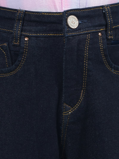 Blue Straight Jeans-Boys Jeans-Crimsoune Club