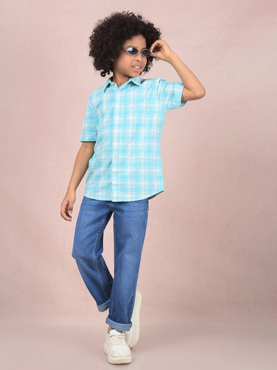 Blue Straight Jeans-Boys Jeans-Crimsoune Club