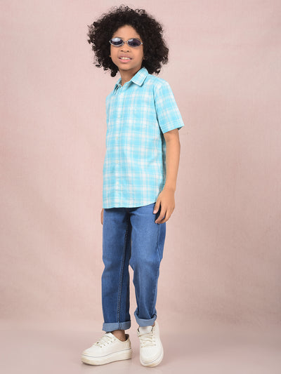 Blue Straight Jeans-Boys Jeans-Crimsoune Club
