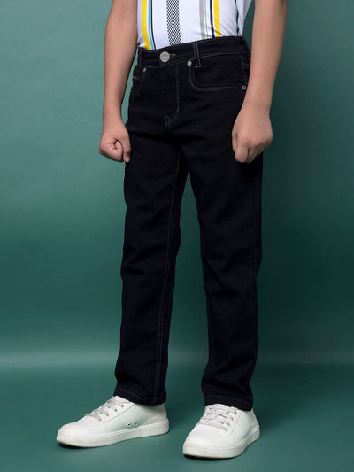 Blue Straight Jeans-Boys Jeans-Crimsoune Club