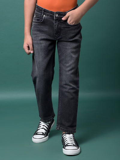 Grey Straight Jeans-Boys Jeans-Crimsoune Club