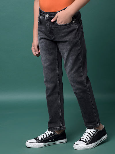 Grey Straight Jeans-Boys Jeans-Crimsoune Club