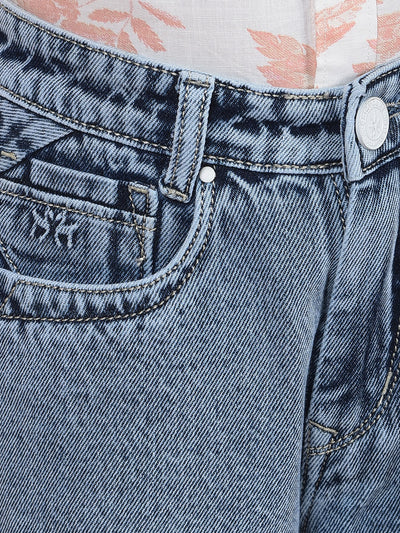 Blue Straight 100% Cotton Jeans-Boys Jeans-Crimsoune Club