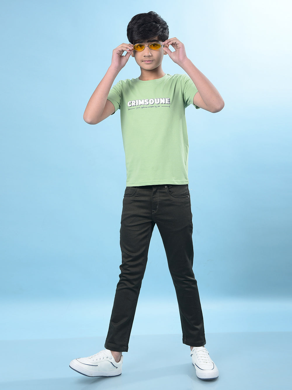 Stylish Olive Denim Jeans-Boys Jeans-Crimsoune Club