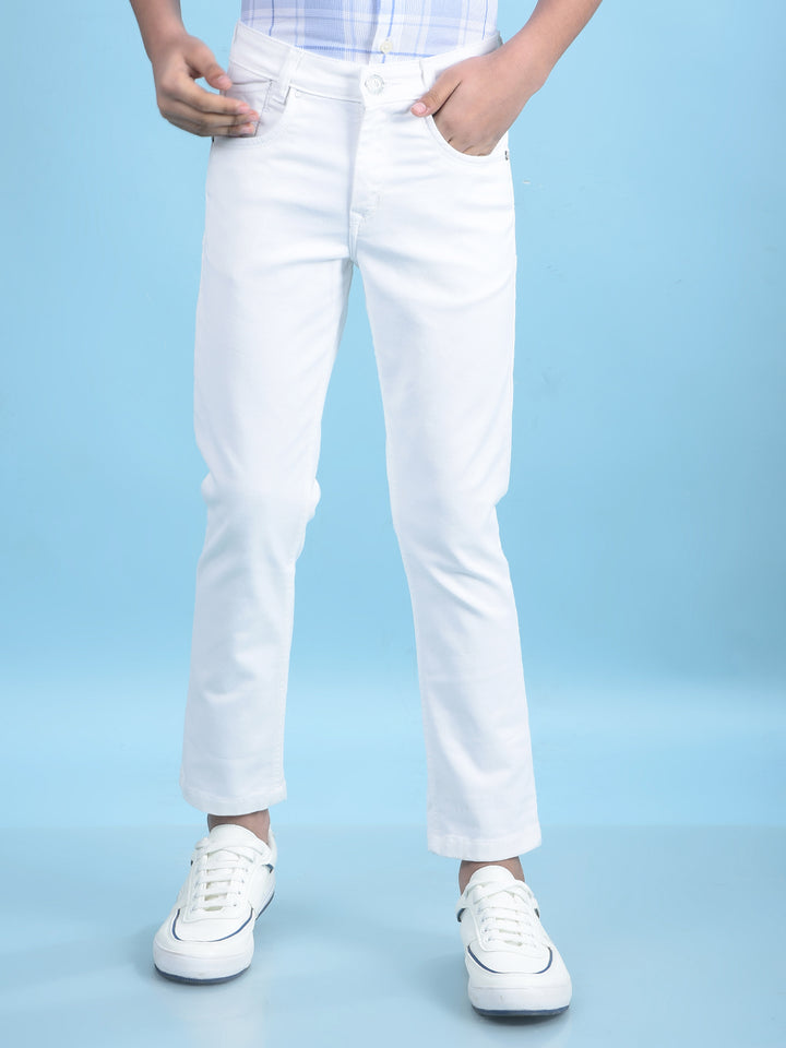 Crisp White Denim Jeans-Boys Jeans-Crimsoune Club