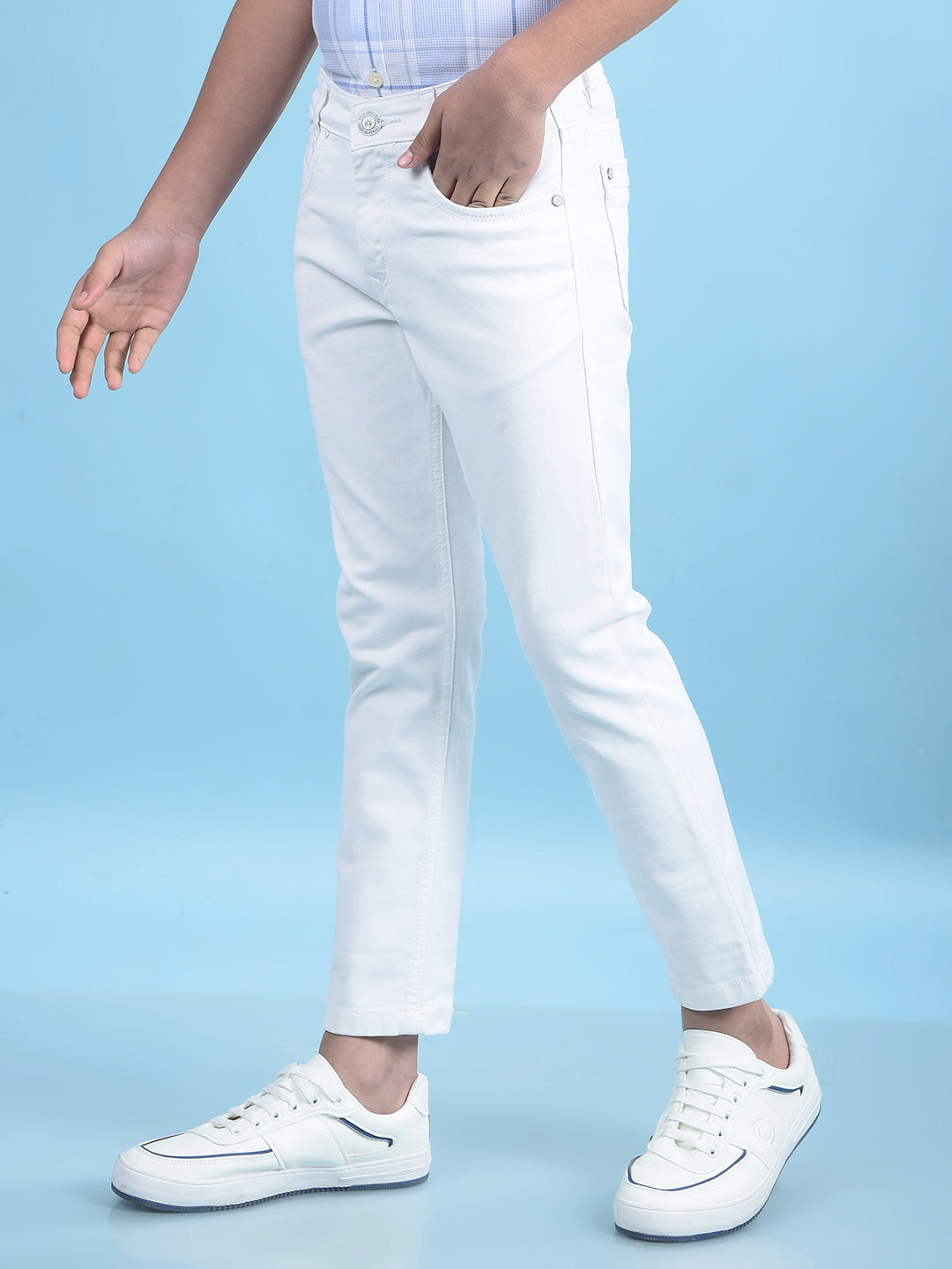 Crisp White Denim Jeans-Boys Jeans-Crimsoune Club