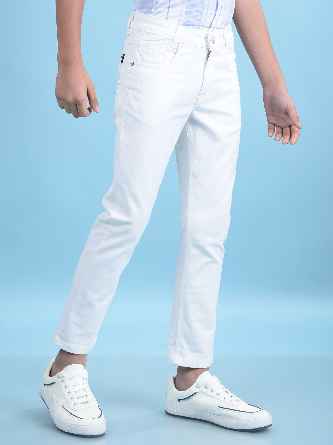 Crisp White Denim Jeans-Boys Jeans-Crimsoune Club