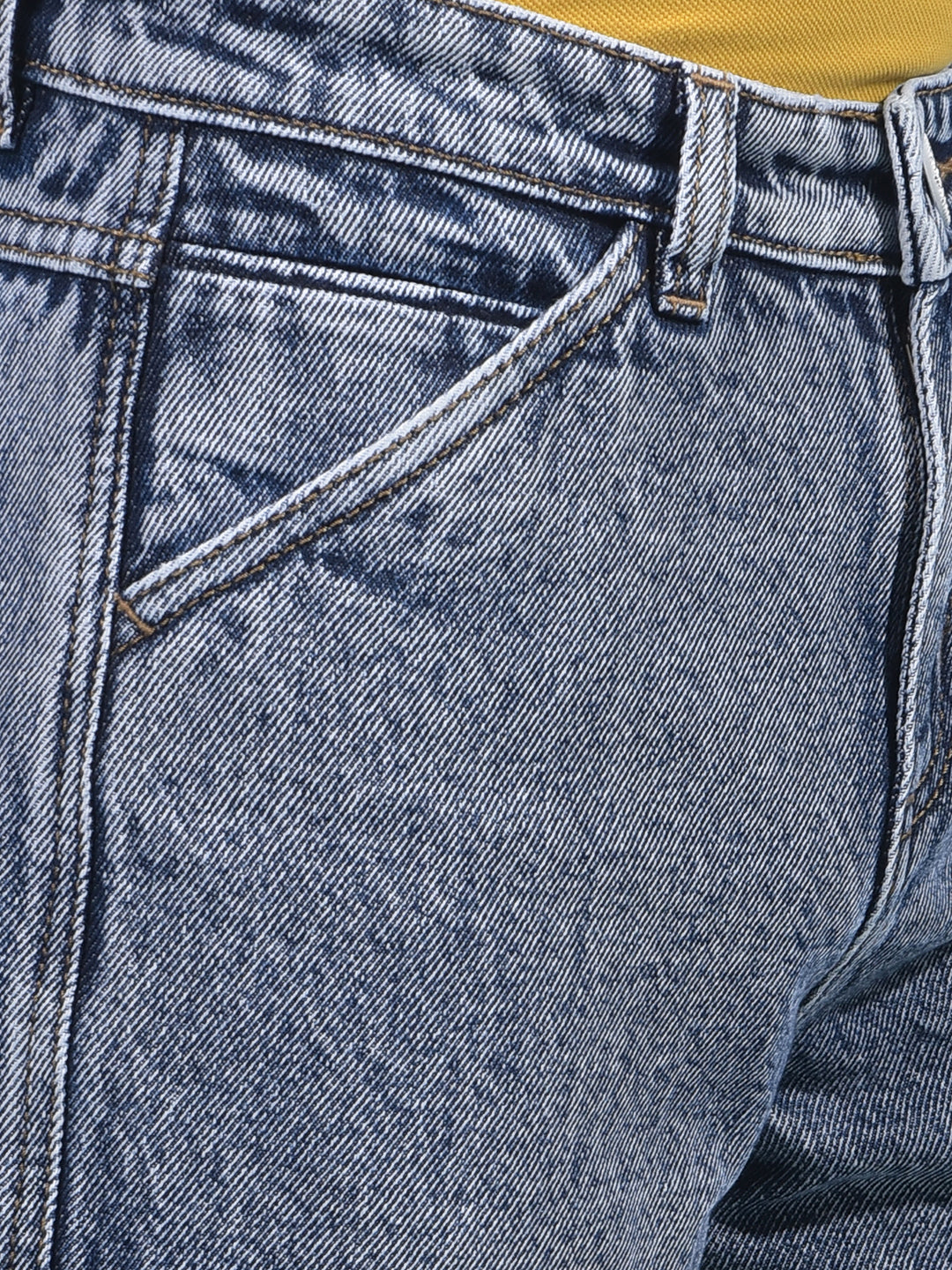 Blue 100% Cotton Cargo Jeans-Boys Jeans-Crimsoune Club