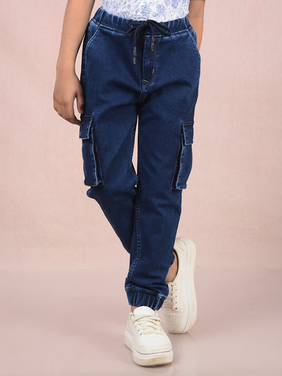 Blue Joggers-Boys Jeans-Crimsoune Club