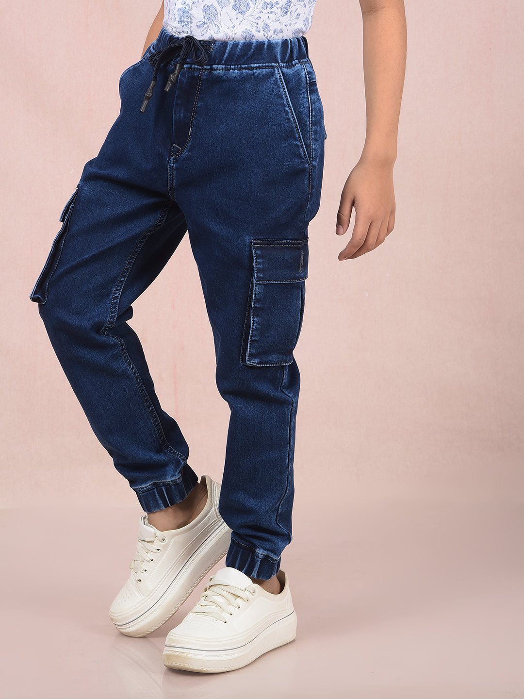Blue Joggers-Boys Jeans-Crimsoune Club