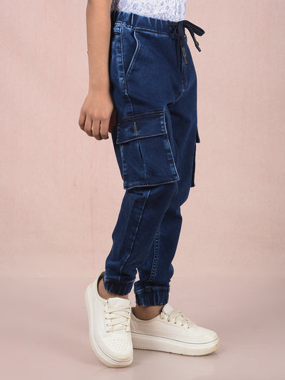Blue Joggers-Boys Jeans-Crimsoune Club