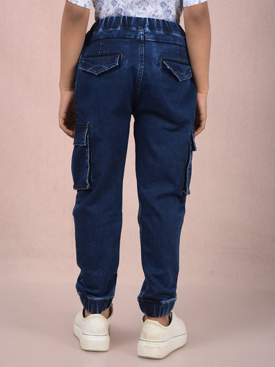 Blue Joggers-Boys Jeans-Crimsoune Club