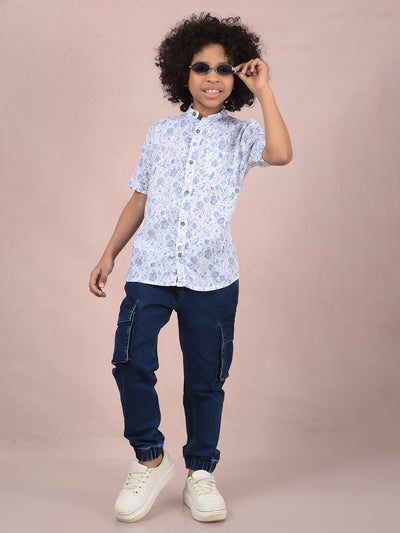 Blue Joggers-Boys Jeans-Crimsoune Club