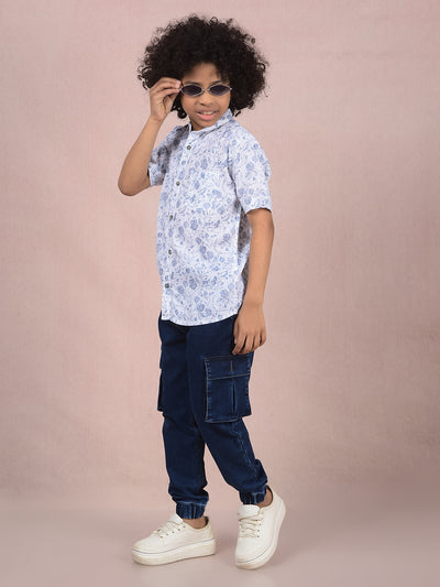 Blue Joggers-Boys Jeans-Crimsoune Club