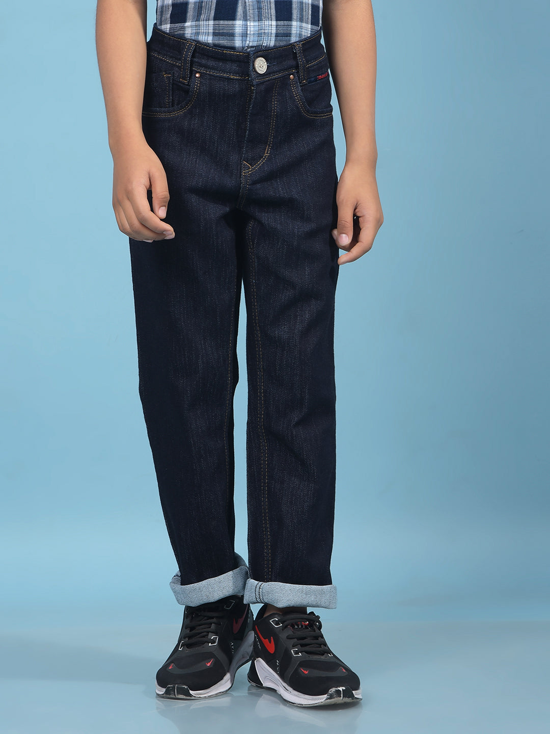 Black Straight Jeans-Boys Jeans-Crimsoune Club