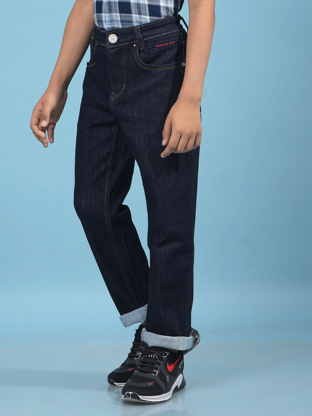 Black Straight Jeans-Boys Jeans-Crimsoune Club