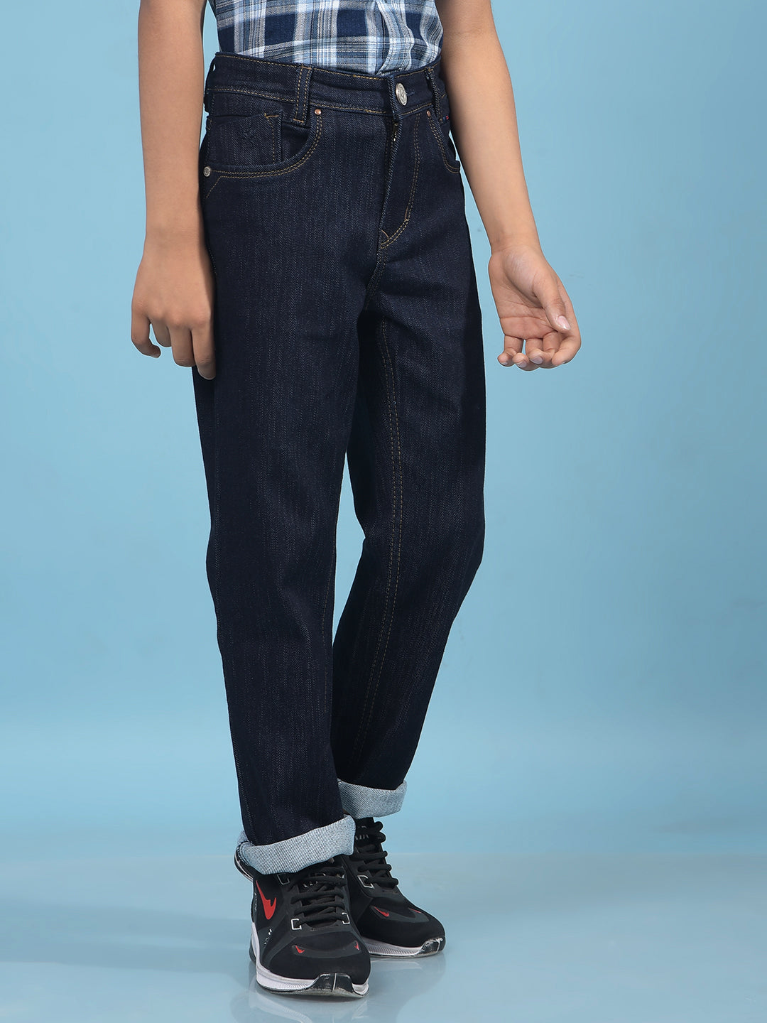 Black Straight Jeans-Boys Jeans-Crimsoune Club