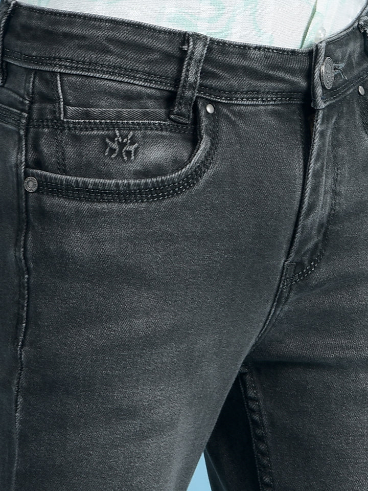 Grey Straight Leg Denim Jeans-Boys Jeans-Crimsoune Club