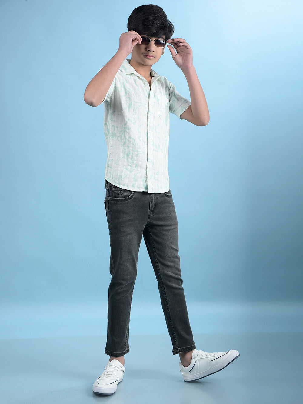 Grey Straight Leg Denim Jeans-Boys Jeans-Crimsoune Club