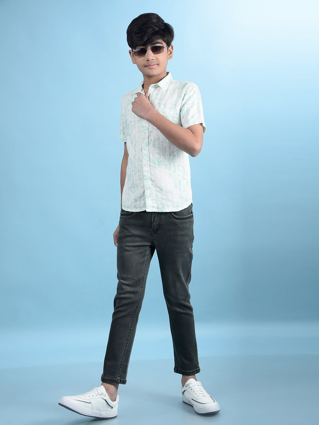Grey Straight Leg Denim Jeans-Boys Jeans-Crimsoune Club