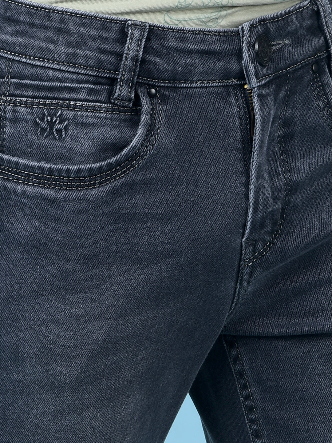 Grey Straight Leg Denim Jeans-Boys Jeans-Crimsoune Club