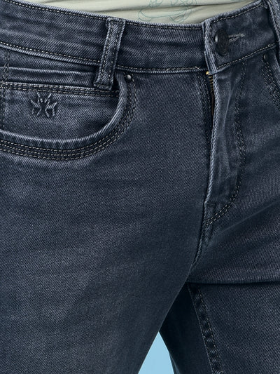 Grey Straight Leg Denim Jeans-Boys Jeans-Crimsoune Club