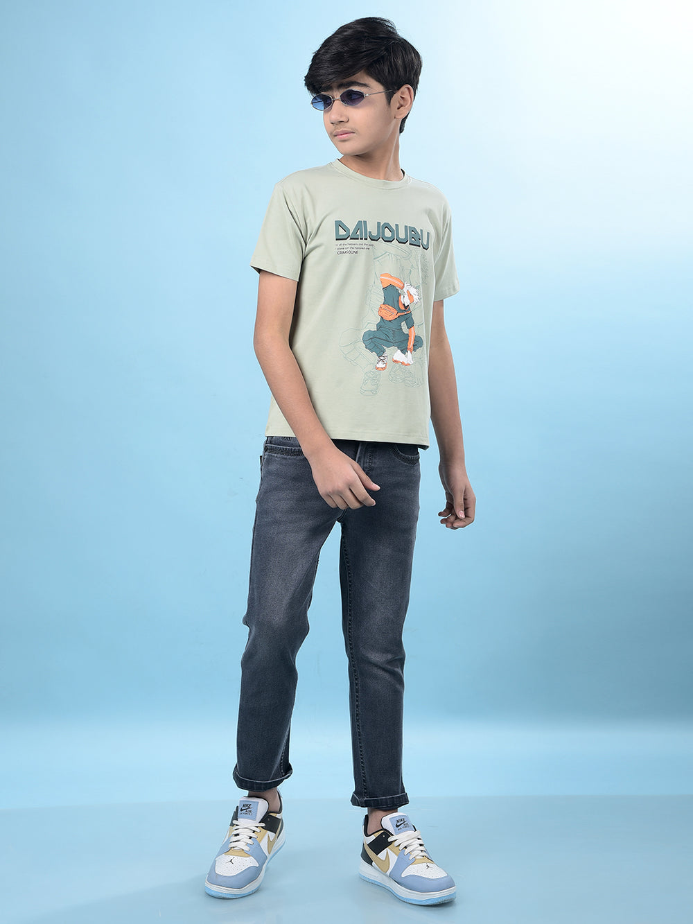Grey Straight Leg Denim Jeans-Boys Jeans-Crimsoune Club