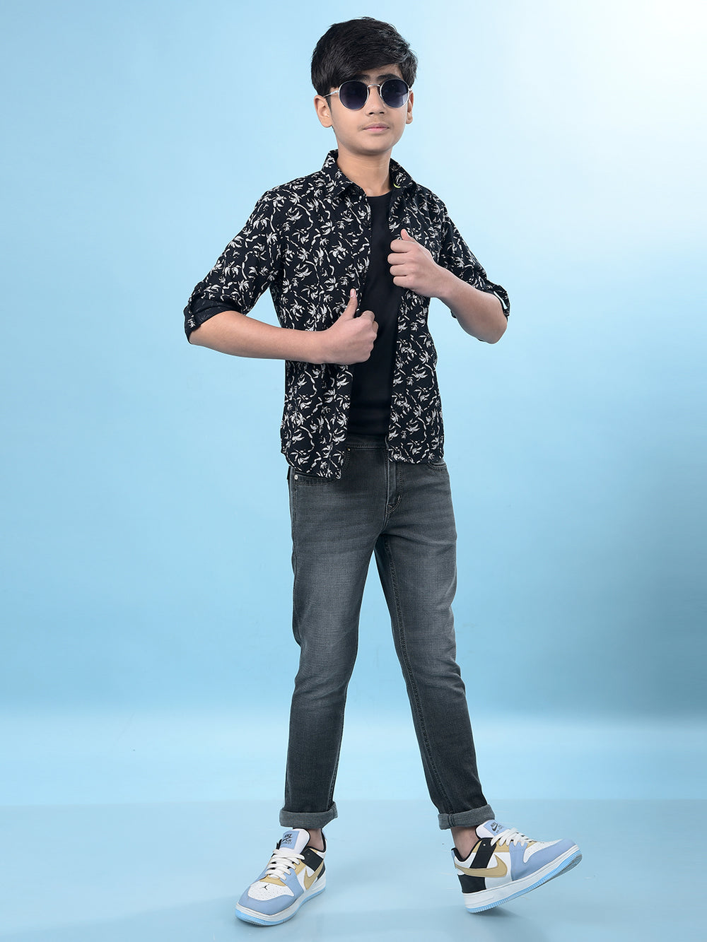 Sophisticated Grey Denim Jeans-Boys Jeans-Crimsoune Club