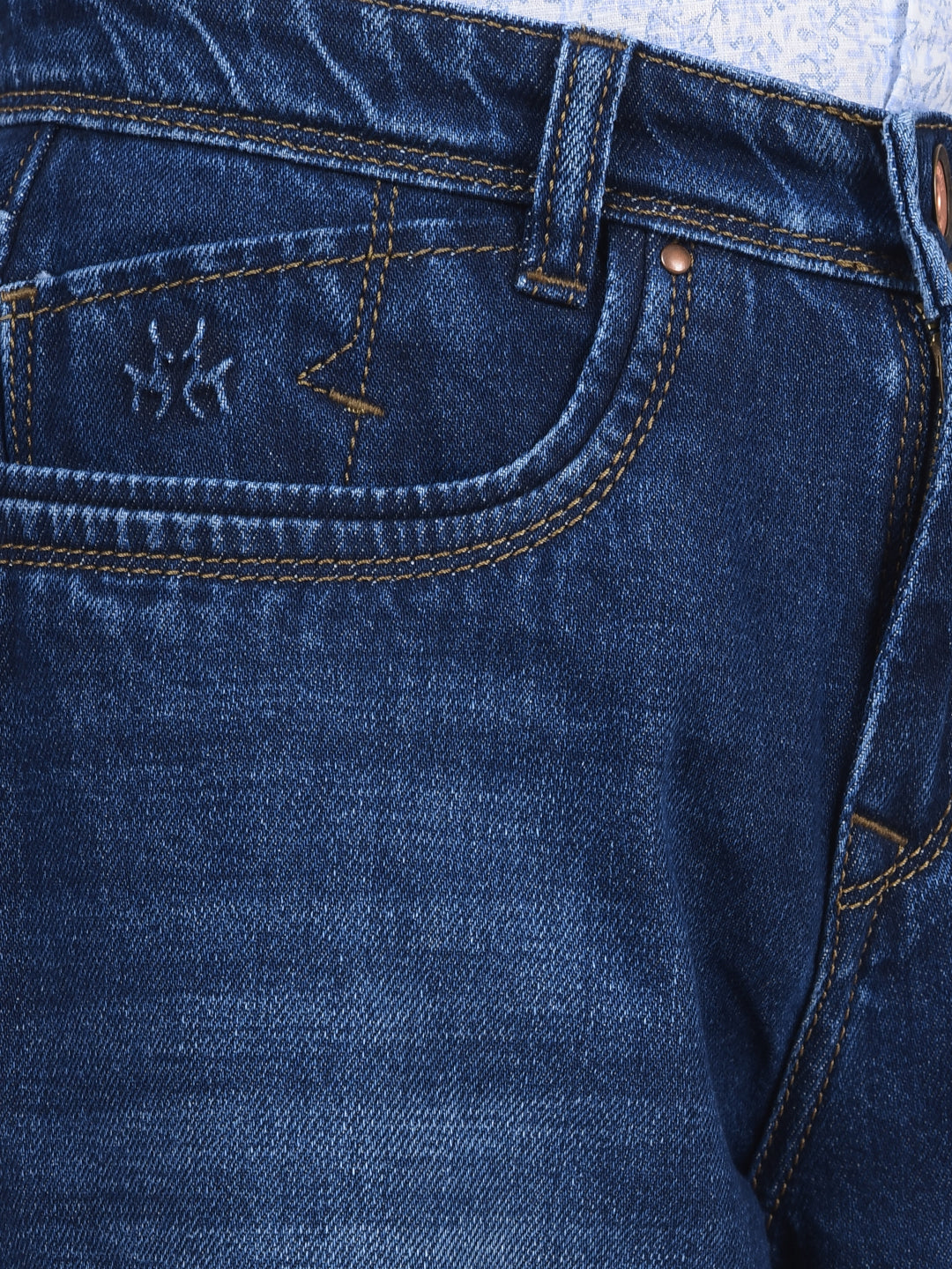 Blue Straight 100% Cotton Jeans-Boys Jeans-Crimsoune Club