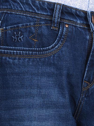 Blue Straight 100% Cotton Jeans-Boys Jeans-Crimsoune Club