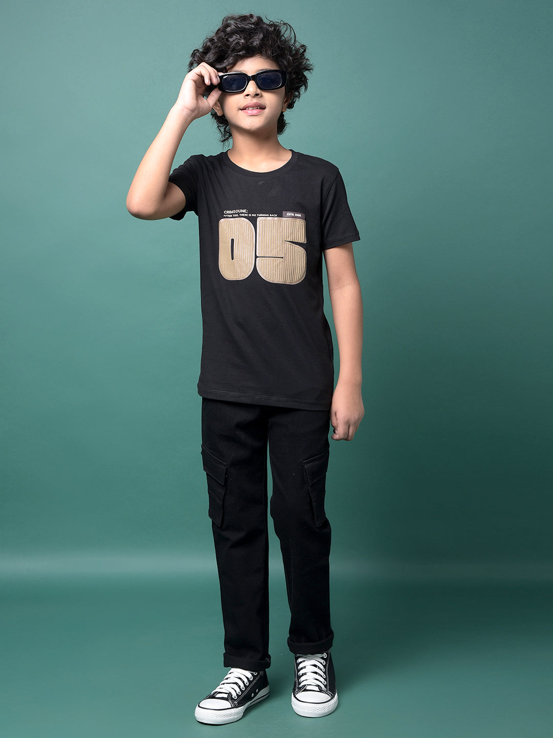 Black Cargo Jeans-Boys Jeans-Crimsoune Club