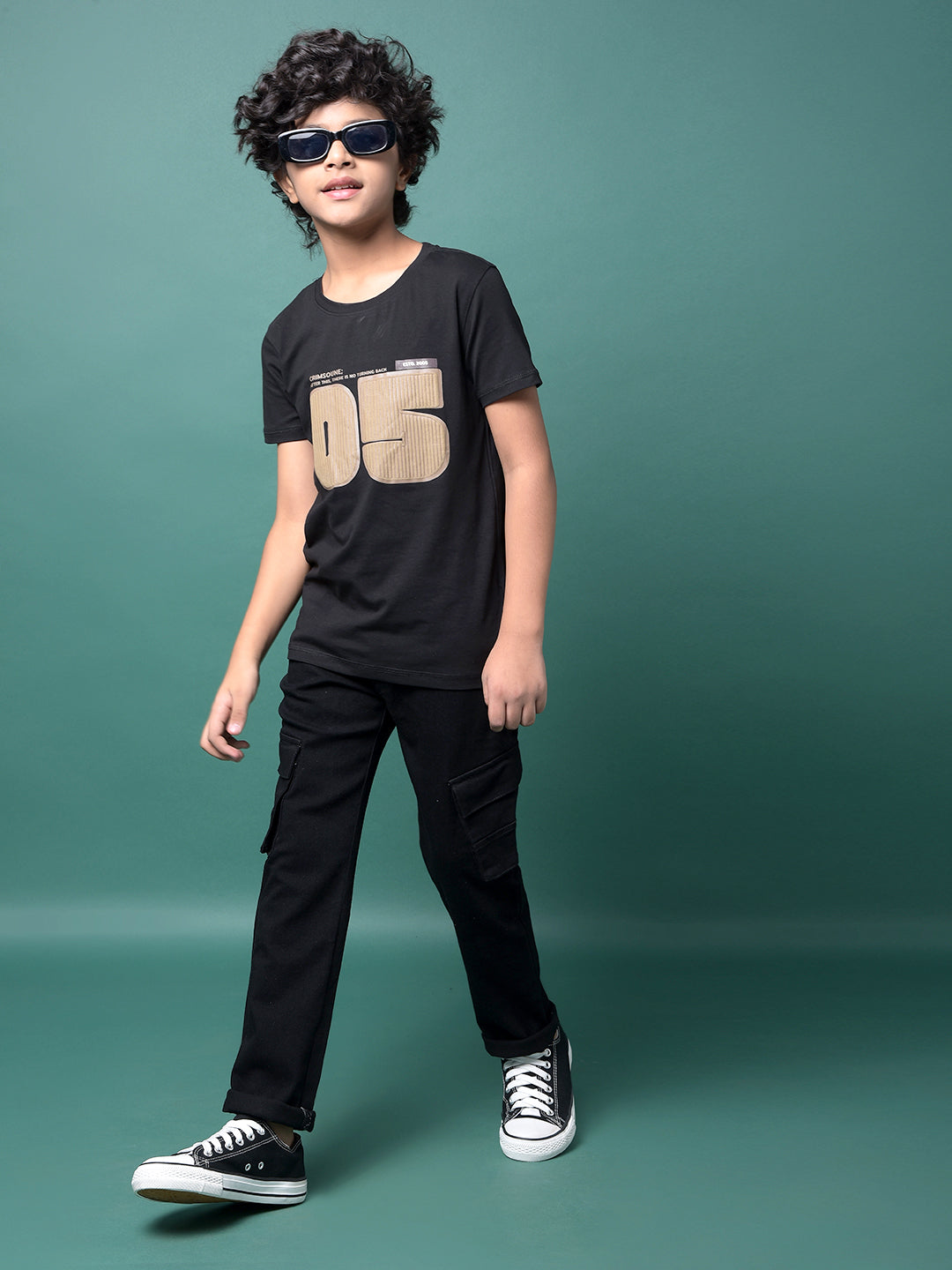 Black Cargo Jeans-Boys Jeans-Crimsoune Club