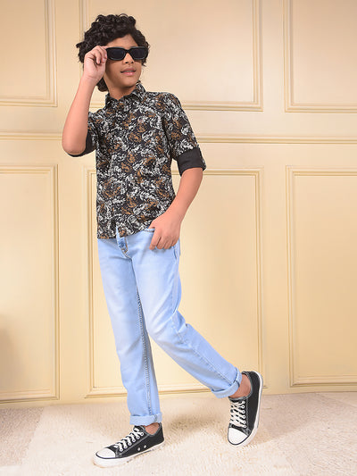Casual Light Blue Light Wash Jeans-Boys Jeans-Crimsoune Club