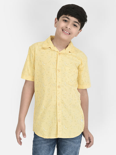 Yellow Shirt-Boys Shirts-Crimsoune Club