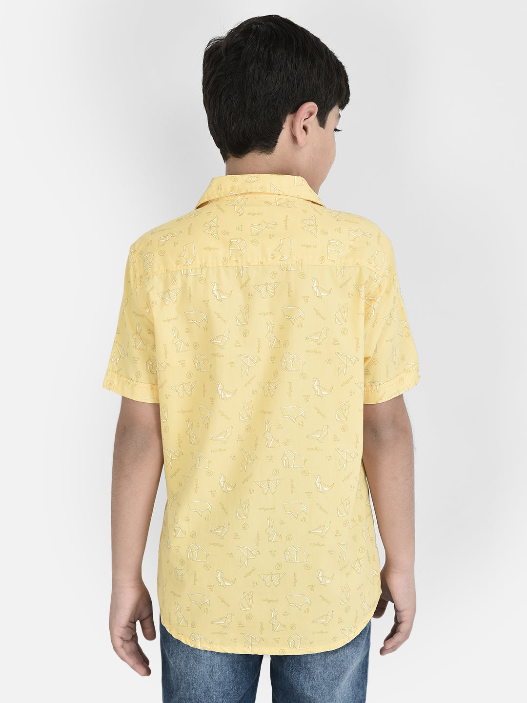 Yellow Shirt-Boys Shirts-Crimsoune Club