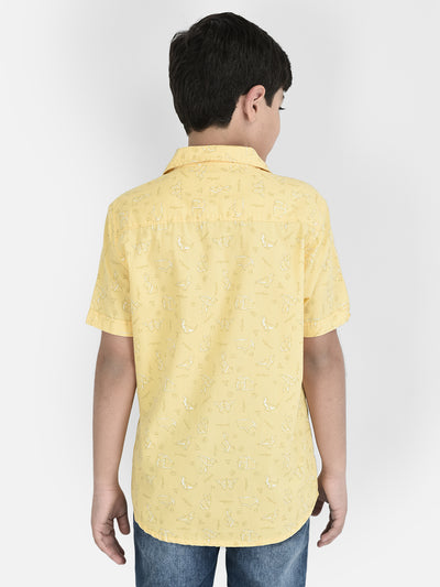 Yellow Shirt-Boys Shirts-Crimsoune Club