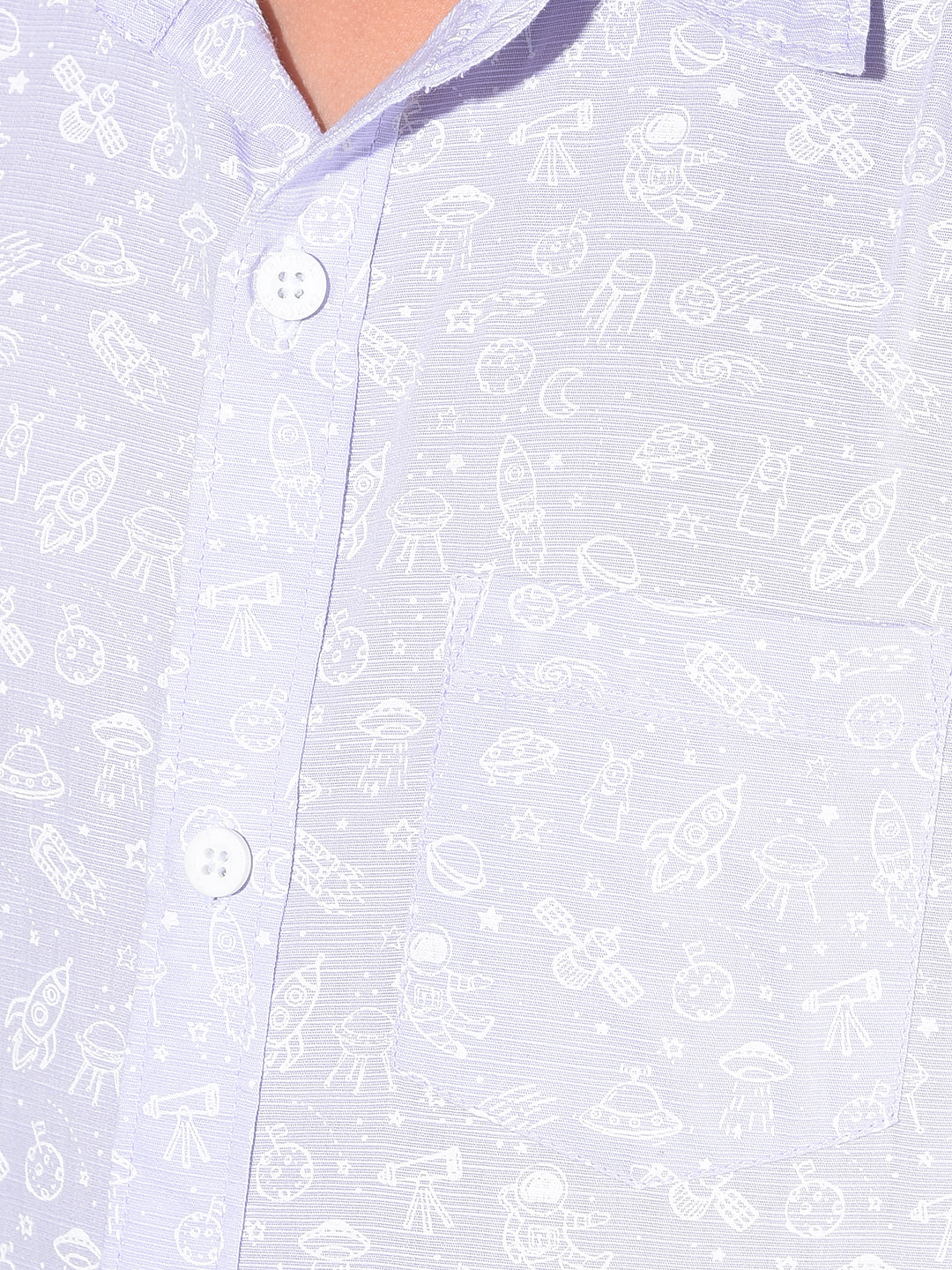 Purple Printed 100% Cotton Shirt-Boys Shirts-Crimsoune Club