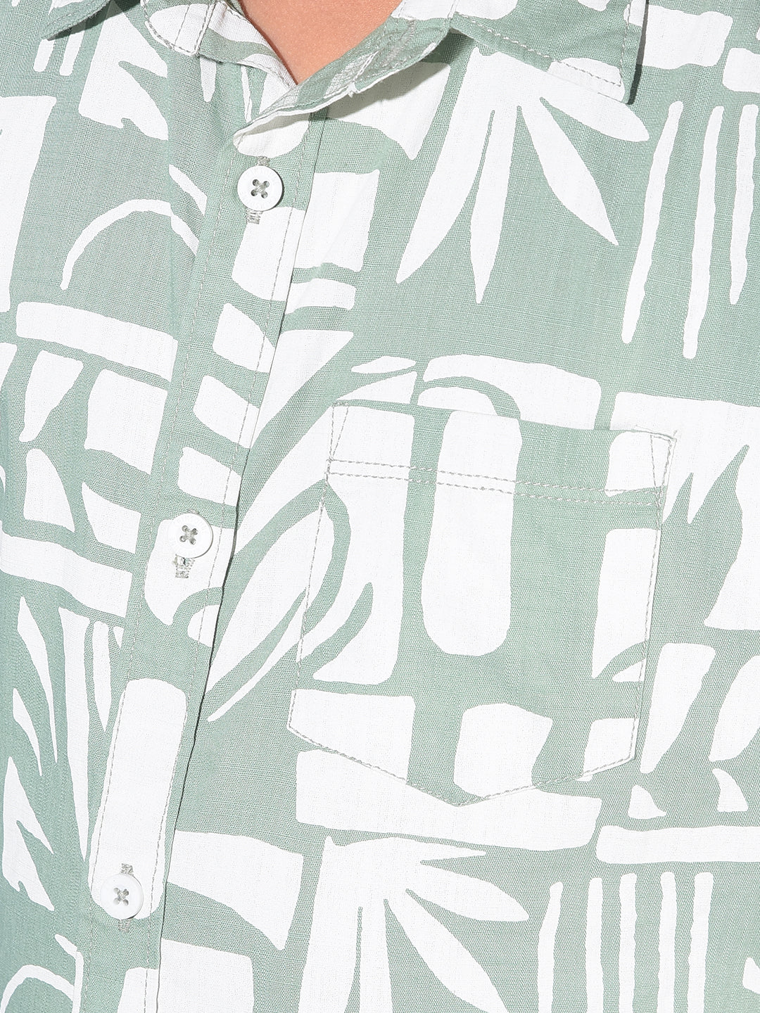 Green Printed 100% Cotton Shirt-Boys Shirts-Crimsoune Club