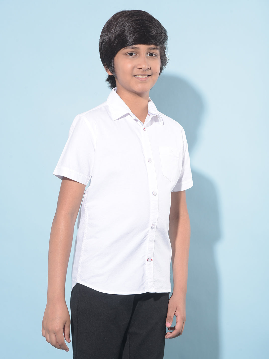 White 100% Cotton Shirt-Boys Shirts-Crimsoune Club