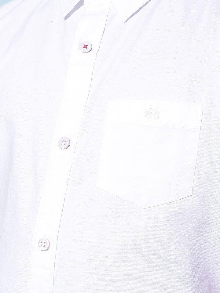 White 100% Cotton Shirt-Boys Shirts-Crimsoune Club