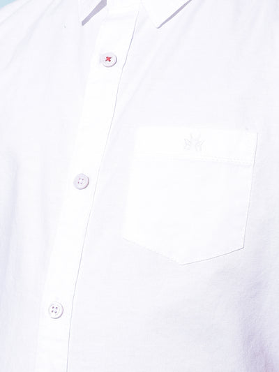 White 100% Cotton Shirt-Boys Shirts-Crimsoune Club