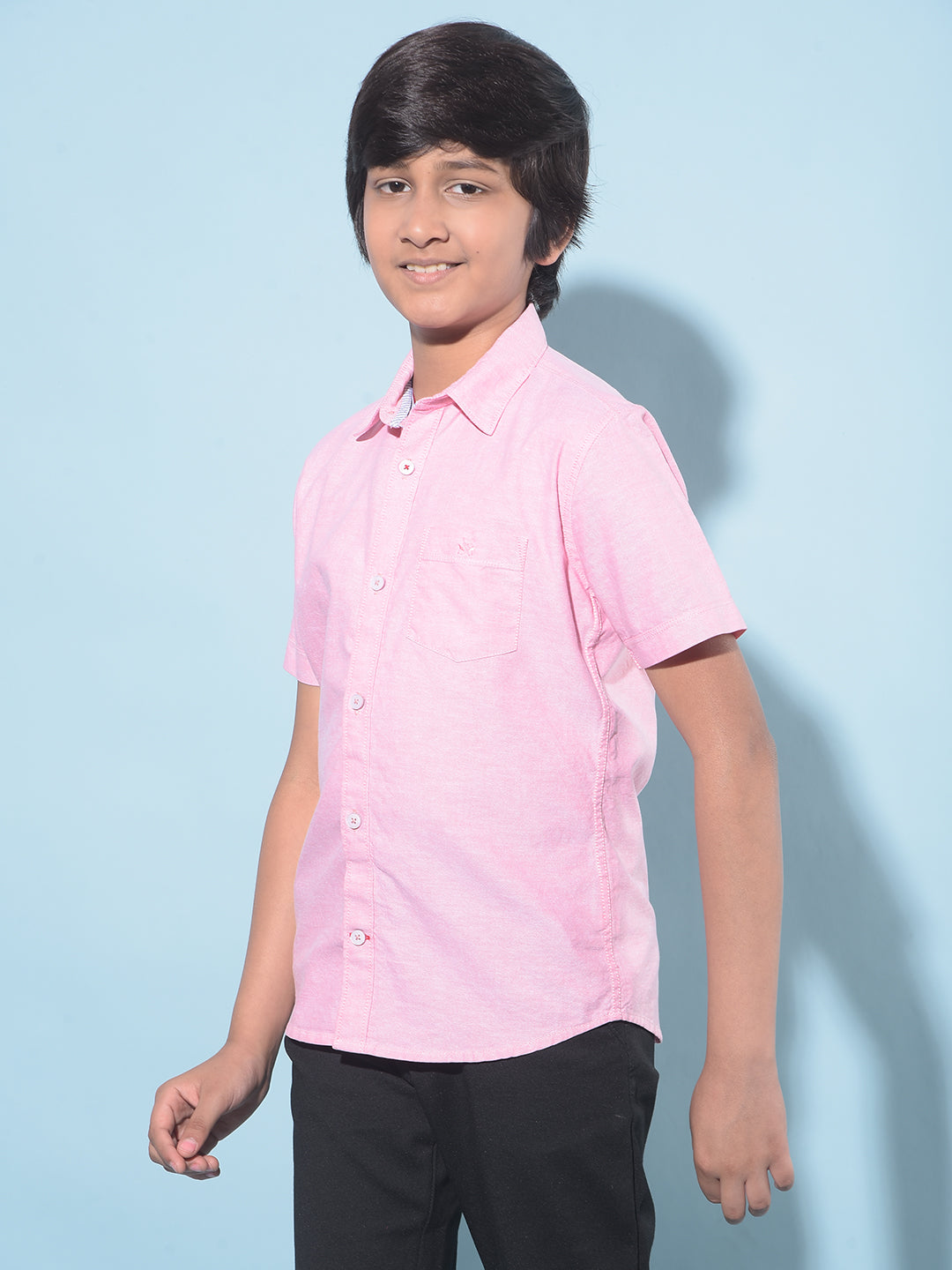 Pink 100% Cotton Shirt-Boys Shirts-Crimsoune Club