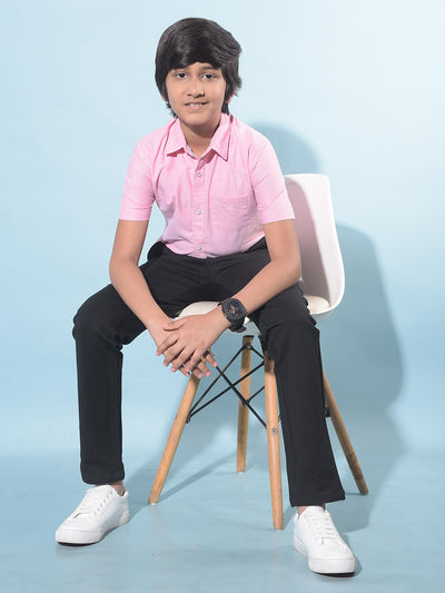 Pink 100% Cotton Shirt-Boys Shirts-Crimsoune Club