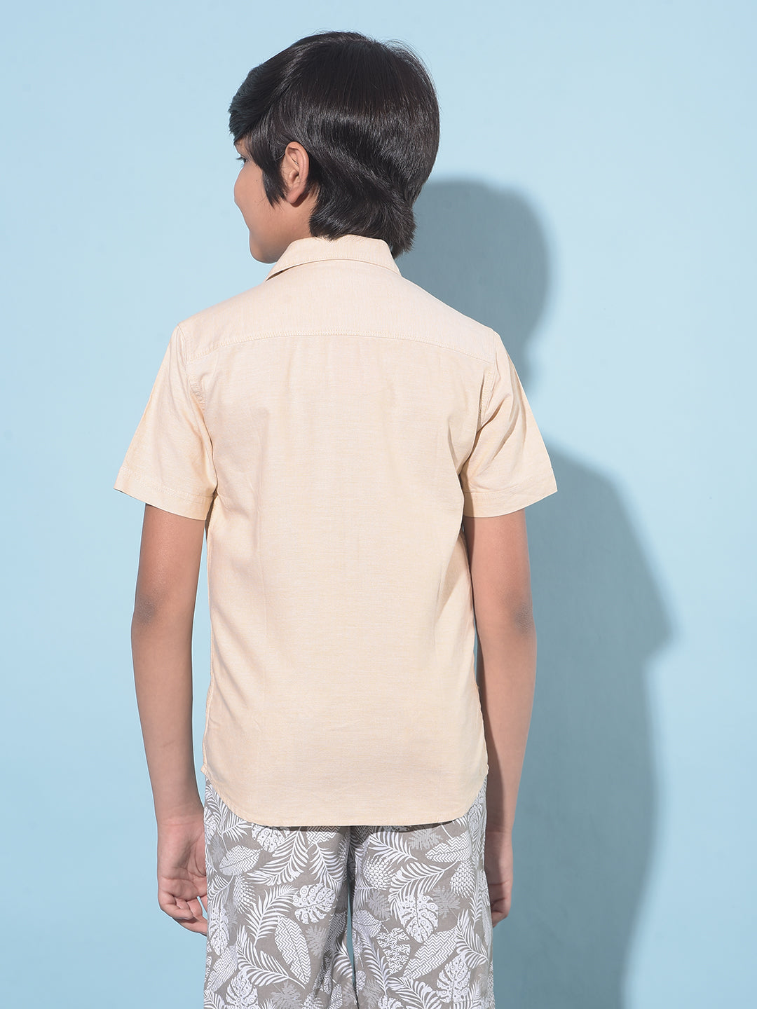 Yellow 100% Cotton Shirt-Boys Shirts-Crimsoune Club