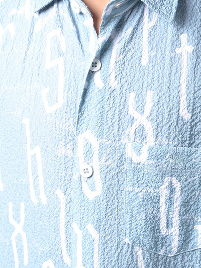 Green Typographic Print Shirt-Boys Shirts-Crimsoune Club